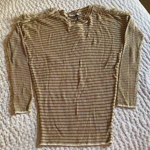 Sonia Rykiel Paris Tan Checkered Blouse